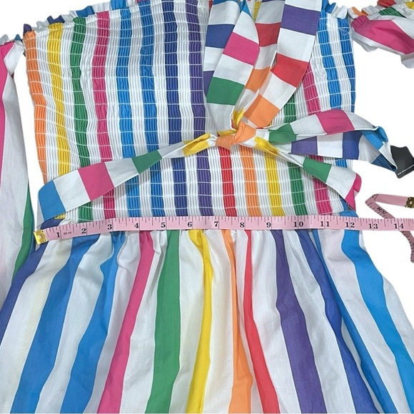 NWT NY & Co. Multi Striped Off the Shoulder Midi Dress sz S - Picture 7 of 13